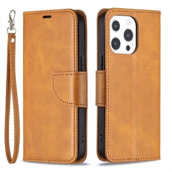 Solid Color PU Leather Wallet Cell Phone Case Shell with Stand for iPhone 13 Pro