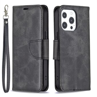 Solid Color PU Leather Wallet Cell Phone Case Shell with Stand for iPhone 13 Pro