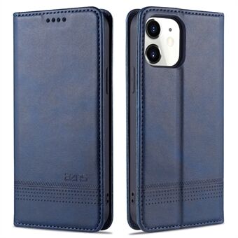 AZNS Shockproof Auto-absorbed Wallet Design PU Leather Folio Flip Phone Cover for iPhone 13 Pro 6.1 inch