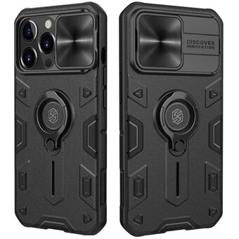 NILLKIN CamShield Armor Case Hybrid Phone Cover with Camera Protection and Ring Kickstand Design for iPhone 13 Pro 6.1 inch