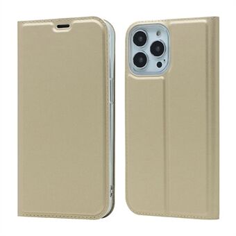 All-around Protection Auto-absorbed Fashion Solid Color Card Slot Shockproof Leather Phone Cover Case with Stand for iPhone 13 Pro 6.1 inch