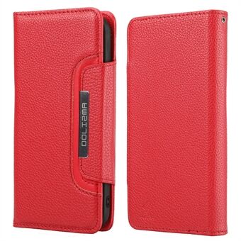 Detachable 2-in-1 Litchi Texture Wallet Stand Design Leather Case with TPU Phone Cover for iPhone 13 Pro 6.1 inch