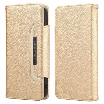 Detachable 2-in-1 Litchi Texture Wallet Stand Design Leather Case with TPU Phone Cover for iPhone 13 Pro 6.1 inch