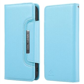 Detachable 2-in-1 Litchi Texture Wallet Stand Design Leather Case with TPU Phone Cover for iPhone 13 Pro 6.1 inch