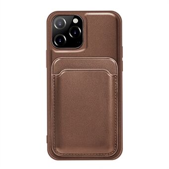 MUTURAL YALAN Series Detachable Magnetic Card Slot PU Leather Phone Back Case Protector for iPhone 13 Pro 6.1 inch