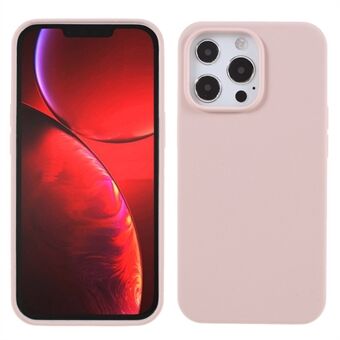 Solid Silicone Silky-Soft Touch Full-Body Protection Shockproof Cover with Soft Microfiber Lining for iPhone 13 Pro 6.1 inch