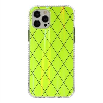 Aurora Rhombus Pattern Shockproof Acrylic + TPU Phone Case Shell for iPhone 13 Pro 6.1 inch