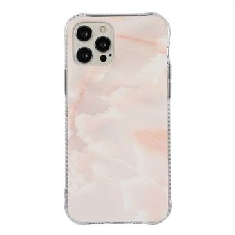 Marble Pattern Glitter TPU + Acrylic Combo Case Phone Shell for iPhone 13 Pro 6.1 inch