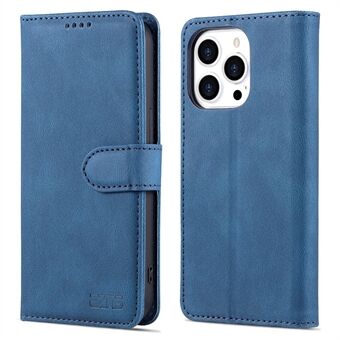 AZNS PU Leather Wallet Stand Phone Case Protective Shell for iPhone 13 Pro 6.1 inch