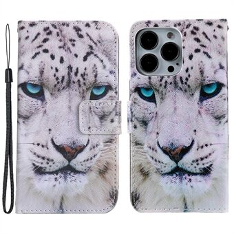 Pattern Printing Leather Phone Wallet Case Protective Cover with Stand for iPhone 13 Pro 6.1 inch