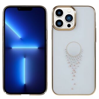 KINGXBAR Starry Series Clearly Rhinestone Decoration Phone Cover Electroplated Laser Carving Phone Case for iPhone 13 Pro 6.1 inch