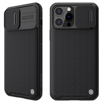 NILLKIN Hard PC and TPU Edge Textured Design Phone Cover Shockproof Phone Case with Lens Protective Slide Shield for iPhone 13 Pro 6.1 inch