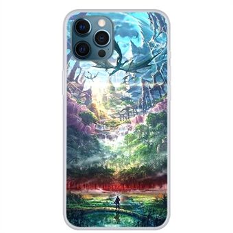 Fashion Pattern Printing Soft TPU Anti-Fall Shockproof Protective Case for iPhone 13 Pro 6.1 inch