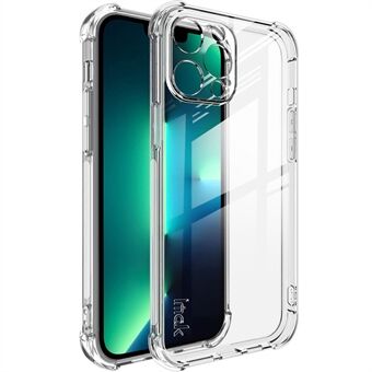 IMAK Reinforced Shock-Absorbing Corners Flexible TPU Phone Back Cover with Screen Protector for iPhone 13 Pro 6.1 inch