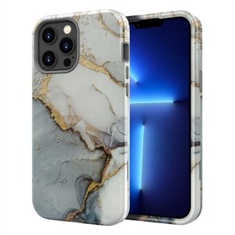 Anti-Scratch PC + Soft TPU Water Transfer Printing Shockproof Protective Case for iPhone 13 Pro 6.1 inch