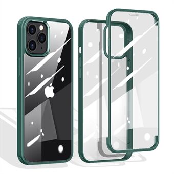 HD Clear Double-sided Tempered Glass Phone Case Detachable 2-in-1 Phone Shell with TPU Edge for iPhone 13 Pro 6.1 inch