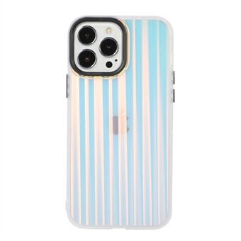 Color Splicing Light Variable Acrylic Back Panel + TPU Frame Mobile Phone Cover All-round Shockproof Protective Shell for iPhone 13 Pro 6.1 inch