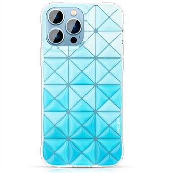 KINGXBAR TPU + PC Hybrid Phone Case for iPhone 13 Pro 6.1 inch, IMD Patterns Transparent Soft TPU Non-Yellowing Edging Phone Case