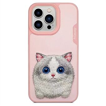 NIMMY Shockproof Phone Case for iPhone 13 Pro 6.1 inch Embroidery Cover Shell Anti-Slip Scratch Resistant Phone Protector