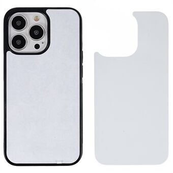 For iPhone 13 Pro 6.1 inch Anti-scratch TPU+PC Phone Case Shell with Aluminum Sheet Supporting Heat Transfer Printing