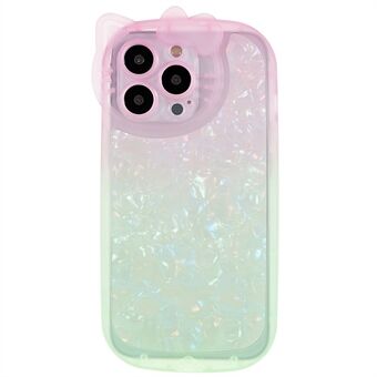 For iPhone 13 Pro 6.1 inch Dual-color Gradient Phone Case Anti-fall IMD IML Shell Pattern Soft TPU Cover