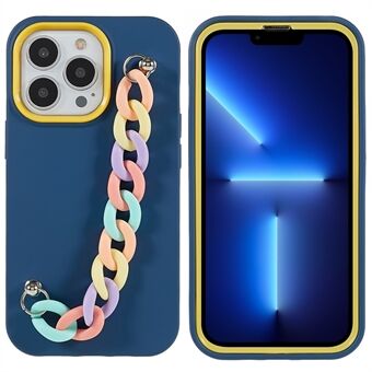 Phone Case for iPhone 13 Pro 6.1 inch Anti-Fall Shockproof Case Detachable Rubberized TPU+PC Phone Cover with Strap