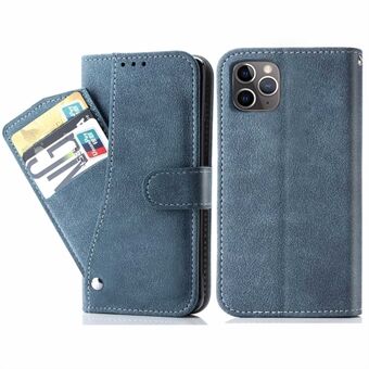 For iPhone 13 Pro 6.1 inch Rotating Card Slots Holder Stand Wallet Phone Shell Wear-resistant Retro Texture PU Leather Phone Case