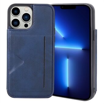 HANMAN Mika Series Built-in Card Slot Phone Case for iPhone 13 Pro 6.1 inch, PU Leather+TPU Phone Back Cover