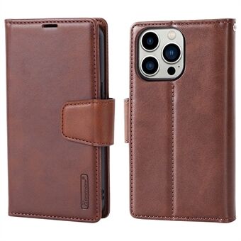 HANMAN Miro2 Series for iPhone 13 Pro 6.1 inch PU Leather Phone Cover Magnetic Detachable Stand Removable Flip Wallet Case