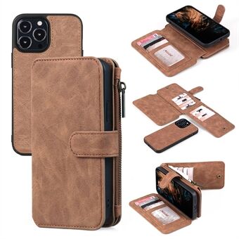 MEGSHI 007 Series TPU PC Case for iPhone 13 Pro 6.1 inch Detachable Leather Cover Wallet Phone Shell