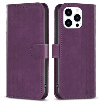 PU Leather Cover for iPhone 13 Pro 6.1 inch Wallet Stand Scratch Proof Imprinted Pattern Flip Phone Case