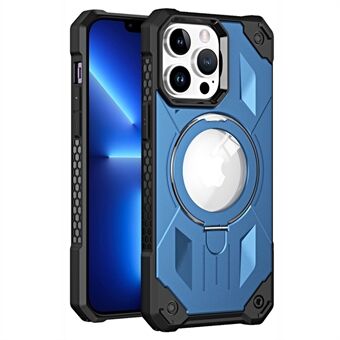 For iPhone 13 Pro Phone Case Shockproof Kickstand Case Anti-Drop PC+TPU Cellphone Magnetic Cover