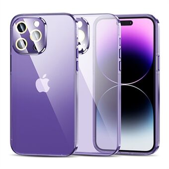 For iPhone 13 Pro Crystal Clear Cover Hybrid TPU+PC Drop Protection Phone Case with Camera Lens Protector