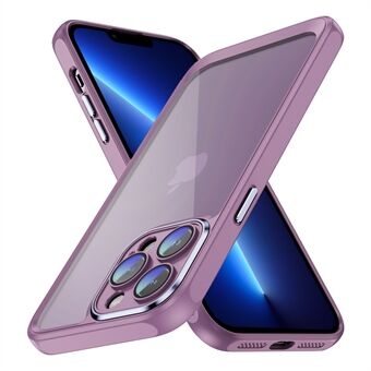 For iPhone 13 Pro Slim Transparent Cover Acrylic+TPU Scratch Resistant Phone Case with Camera Lens Protector