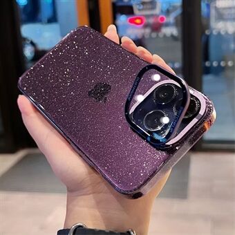 For iPhone 13 Pro Glitter Hard PC Shockproof Phone Case with Camera Protection Cover Kickstand