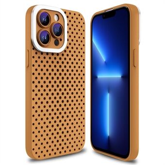 For iPhone 13 Pro 6.1 inch Skin-touch TPU Anti-collision Case Hollow Hole Heat Dissipation Phone Cover