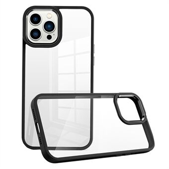 For iPhone 13 Pro 6.1 inch PC+TPU Anti-drop Cover Metal Lens Frame Clear Phone Case