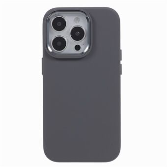 For iPhone 13 Pro 6.1 inch Liquid Silicone+PC Phone Case Aluminum Alloy Camera Frame Shockproof Back Cover