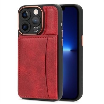 Kickstand Case Compatible with MagSafe for iPhone 13 Pro , Card Holder Leather Coated TPU Phone Cover