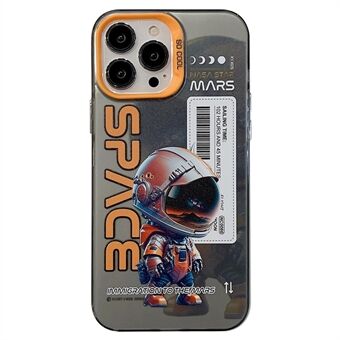 For iPhone 13 Pro 6.1 inch PC+TPU Case Panda Astronaut Colorful Pattern Printing Shockproof Phone Cover