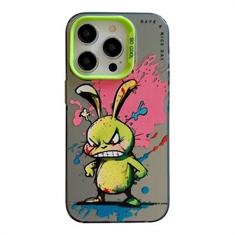 For iPhone 13 Pro Animal Pattern Printing Phone Case Graffiti Art PC+TPU Shockproof Cover