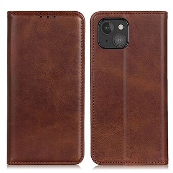 Automatic Absorption Split Leather Wallet Stand Phone Cover for iPhone 13 mini 5.4 inch