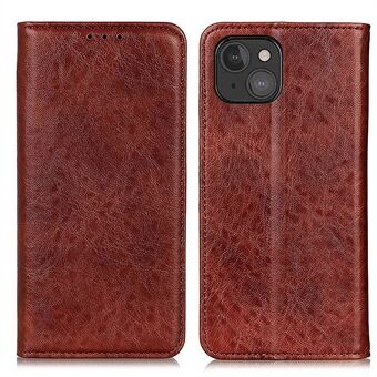 Auto-absorbed Crazy Horse Texture Wallet Leather Phone Stand Case for iPhone 13 mini 5.4-inch