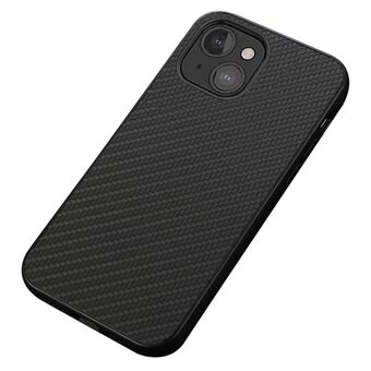 Carbon Fiber Texture Leather Protective Mobile Phone Case Back Cover for iPhone 13 mini 5.4 inch