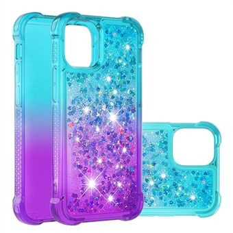 Gradient Quicksand Series Glitter Floating Liquid Bling Sparkle Soft TPU Shockproof Protective Case for iPhone 13 mini 5.4 inch