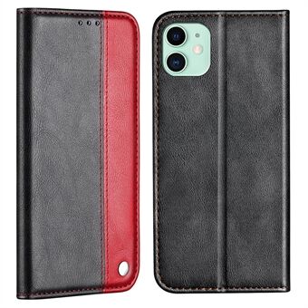 Color Splicing Folio Flip Business Style Leather Phone Case for iPhone 13 mini 5.4 inch