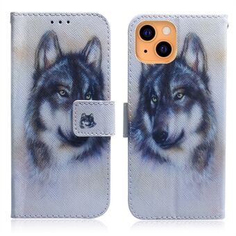 Pattern Printing PU Leather Wallet Shockproof Magnetic Folio Flip Book Cover for iPhone 13 mini 5.4 inch