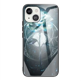 Pattern Printing Glass + TPU Combo Shock Absorption Hybrid Cover for iPhone 13 mini 5.4 inch