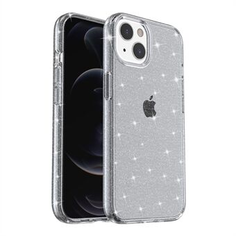 Not Yellowing Glittery Powder Design Soft TPU + Hard PC Drop Protection Shockproof Case Back Cover for iPhone 13 mini 5.4 inch