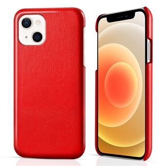 KSQ Retro Crazy Horse PU Leather Coated PC Shockproof Anti-Scratch Cover for iPhone 13 mini 5.4 inch